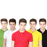 Pack Of 5 Men's Cotton Polo-T Shirt