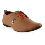 Tan Partywear Synthetic Leather Casual Shoes for Men