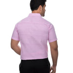 Pink Cotton Solid Regular Fit Formal Shirt
