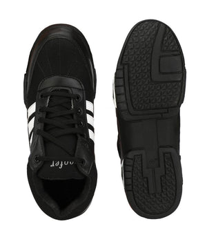 Men's Black & White High Top Running Shoes