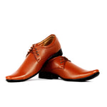 Men's Tan Lace -up Synthetic Formal Shoes