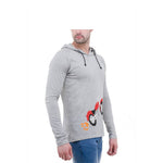 Grey Pack Of 2 Full Sleeves Printed Hooded T Shirt With Coffee Mug For Men