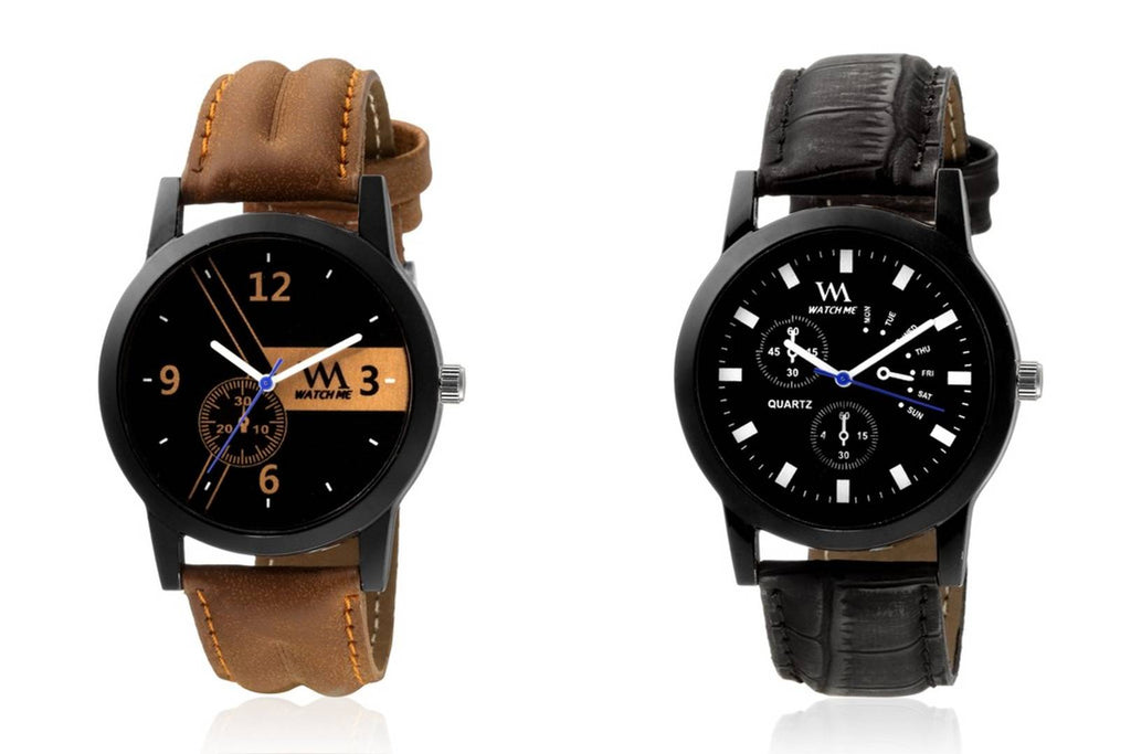 Stylish Watches for Boys and Men Combo Gift Set of 2