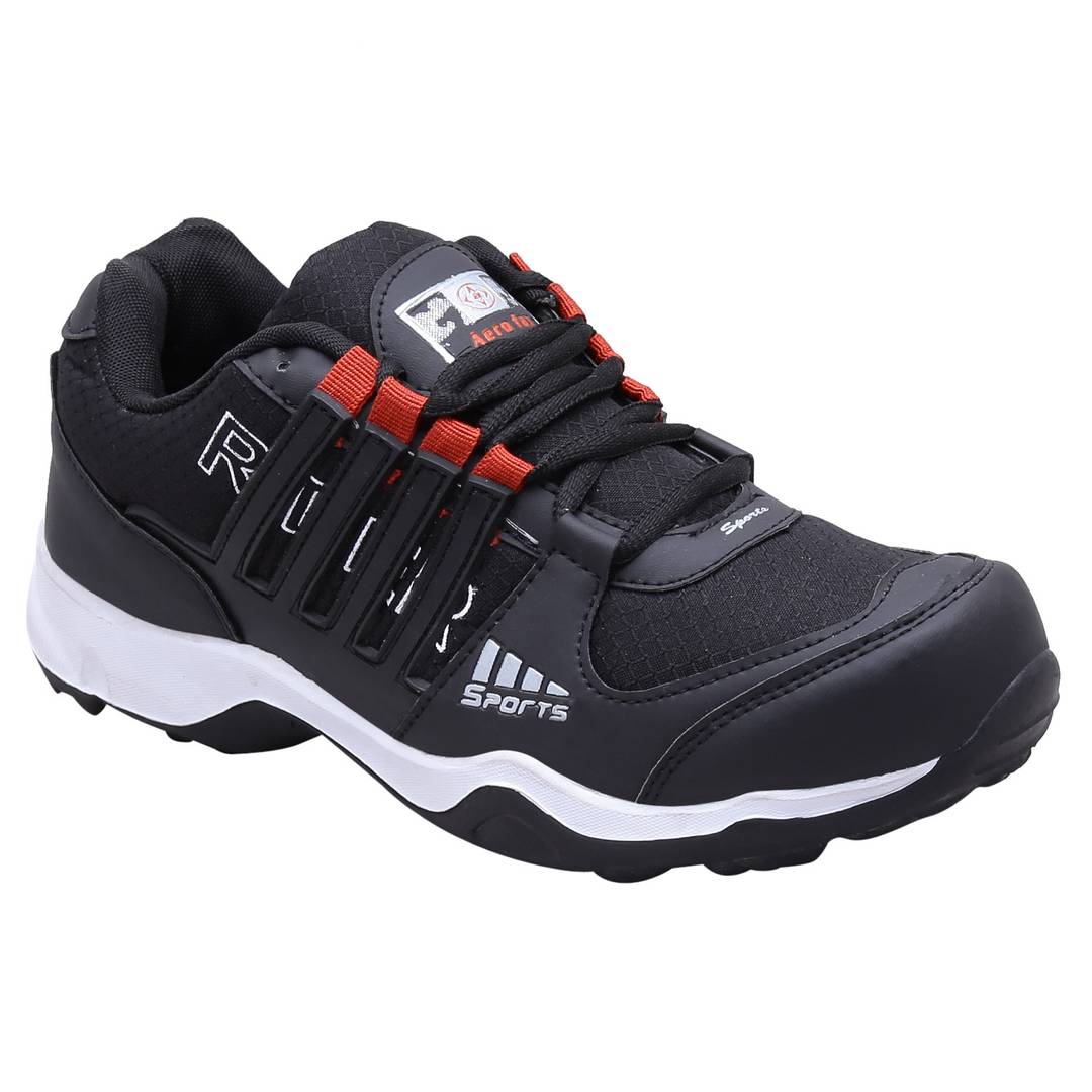 Men's Mesh Black Sports Running Shoes