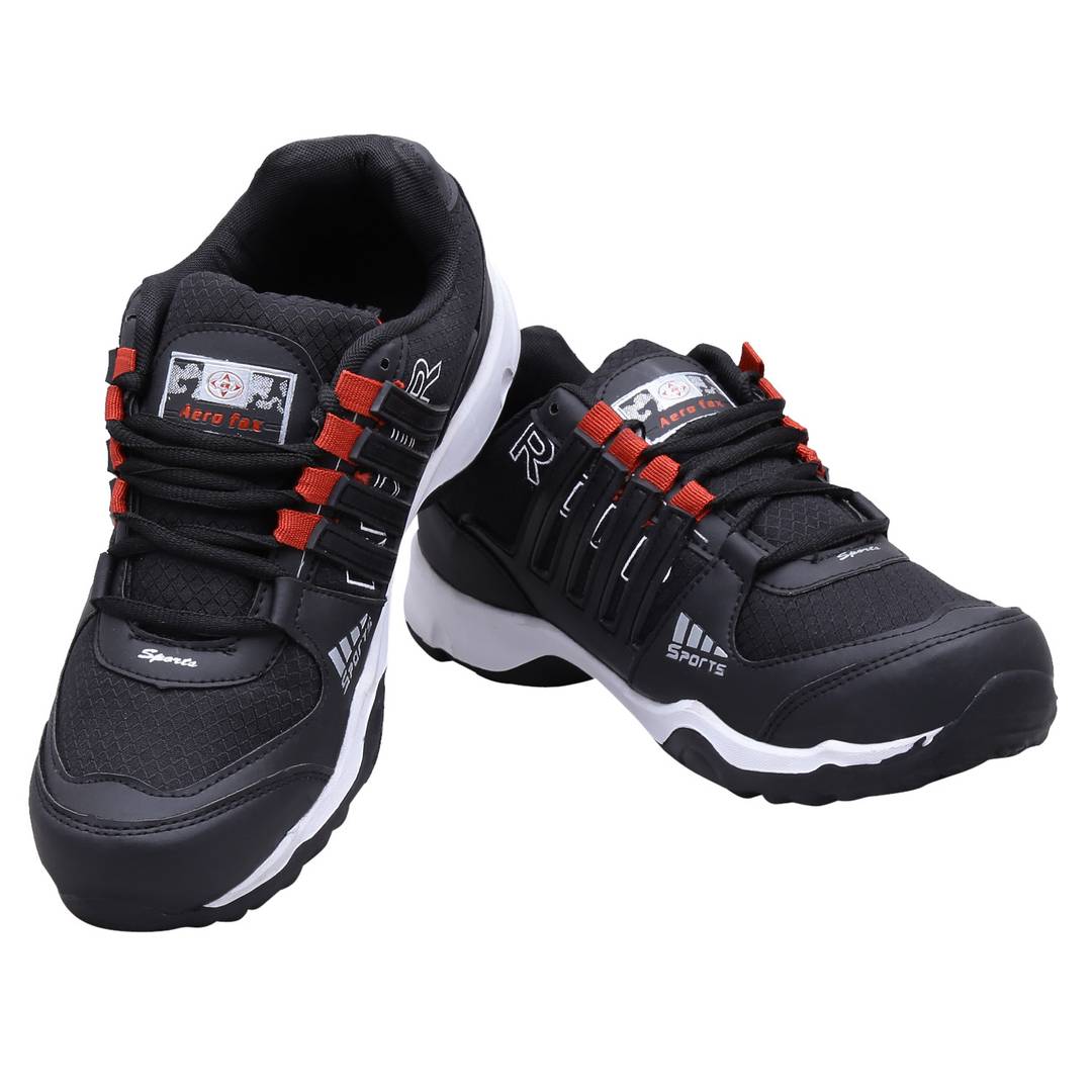 Men's Mesh Black Sports Running Shoes