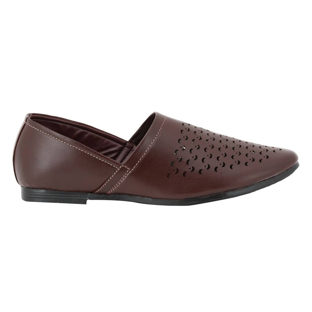 Men Brown Synthetic Leather Formal Shoes