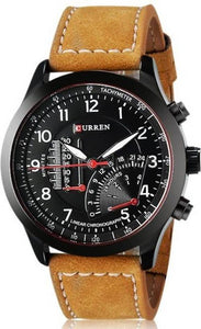 Brown Strap Analogue Watch For Men