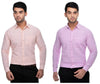 Buy 1 Get 1 Free Multicoloured Khadi Solid Long Sleeve Formal Shirt