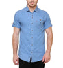 Kuons Avenue Light Blue Denim Cotton Casual Shirt