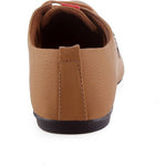 Men's Tan Synthetic Leather Casual Shoes
