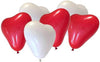 Valentine Day SPL RED and White Heart Shape Baloons Extra Premium Quality {50 Pcs}