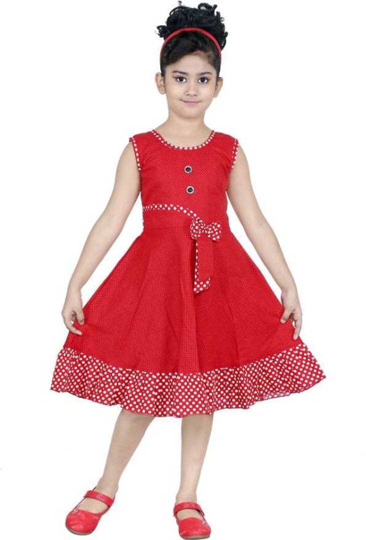 ULTRA TREND RED COTTON FROCK