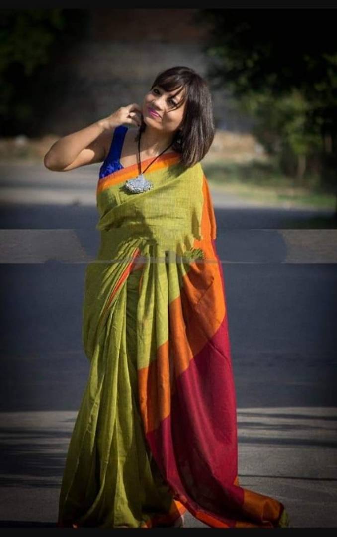 Handloom Cotton Khadi Saree with Blouse Piece
