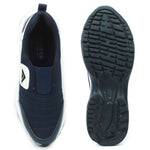 Blue Self Design Mesh Running Shoes