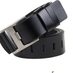 Black Leatherette Casual Belt For Men's