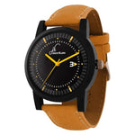 Stylish Round  Dial Graphic Watch With  Belt And Aviator Glasses