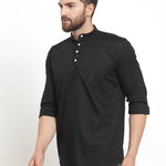 Black Solid Cotton Regular Fit Casual Shirt