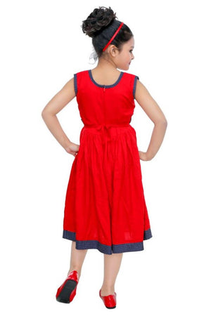 SUPER ROSE RED COTTON FROCK