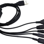 5-in-1 USB Mobile Phone Charging Cable  BLACK
