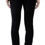 Black Stretchable Slim Fit Trousers For Men