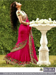 Designer Pink Color Georgette Bollywood Saree