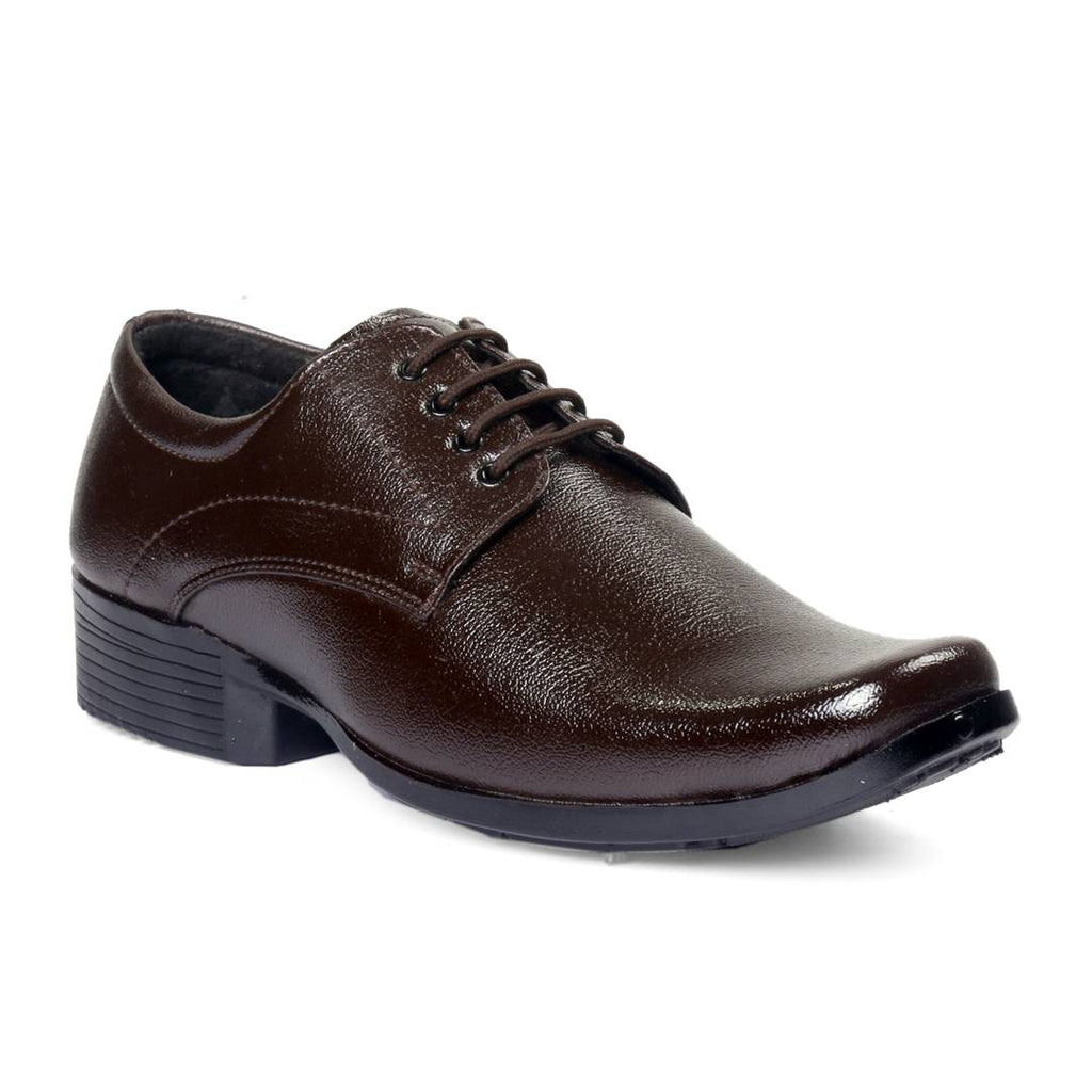 Brown Synthetic Solid Formal Shoes