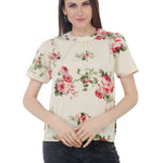 Off White Floral Top