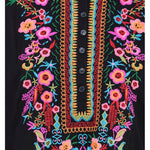 Women Crepe Black Embroidered Top