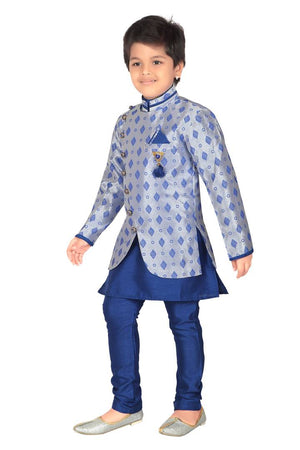 Navy Blue Kurta Pajama Set For Baby Boy