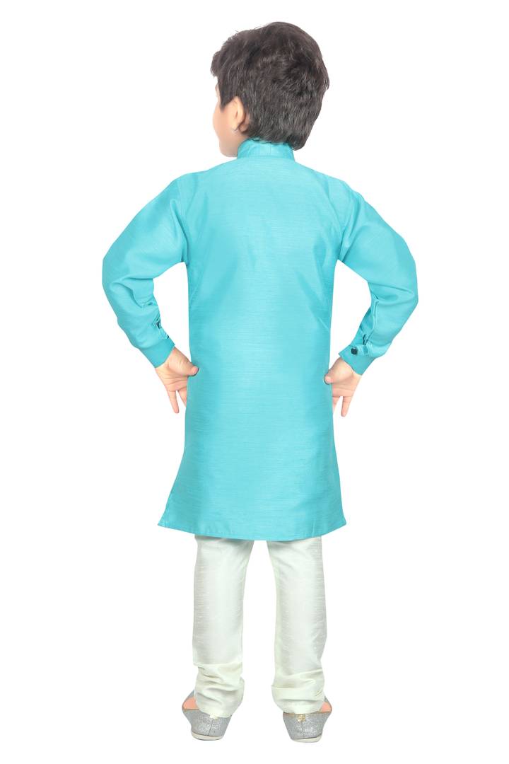 Turquoise Kurta Pajama Set For Baby Boy