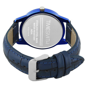 Blue Synthetic Leather Analog Watch for Men