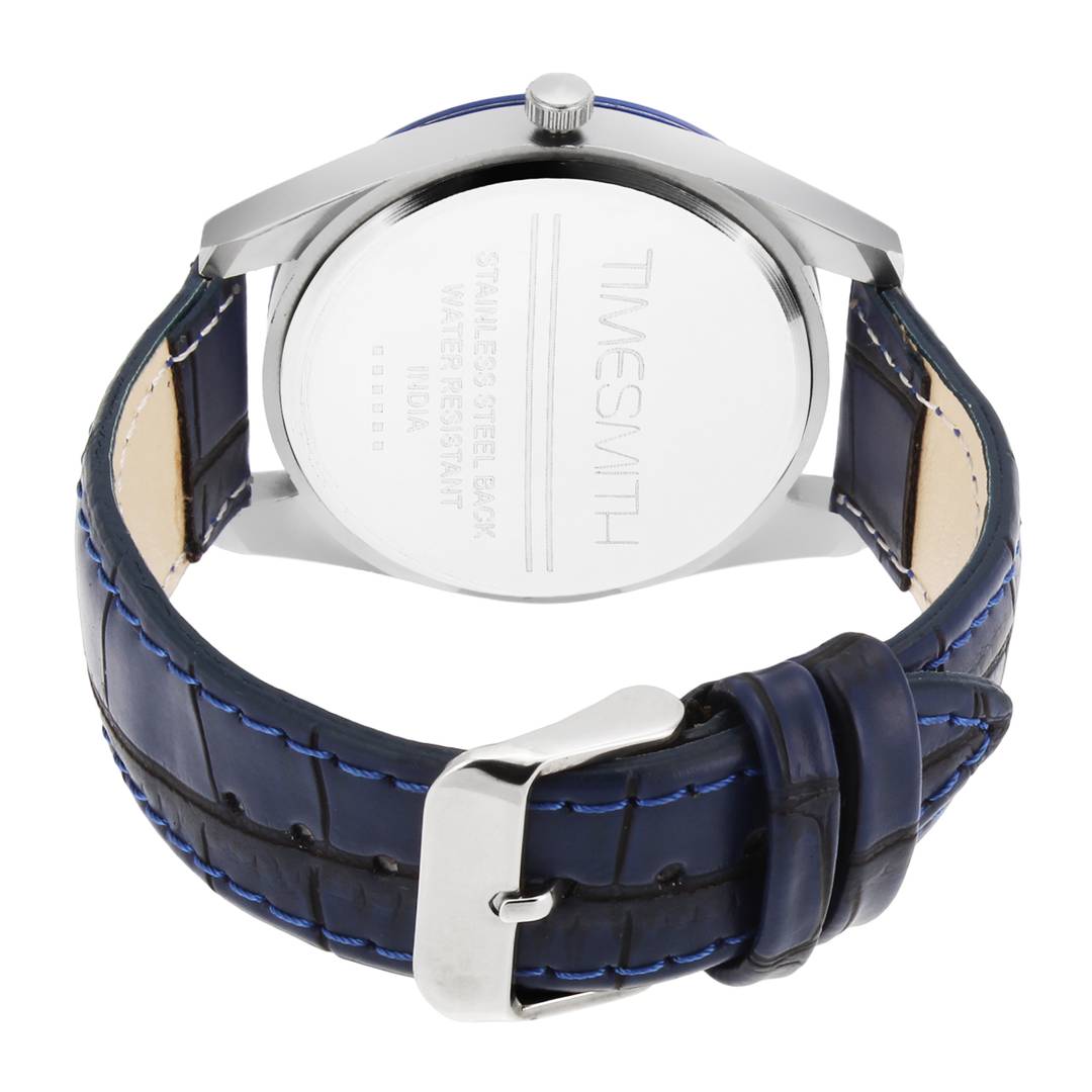 Blue Synthetic Leather Analog Watch for Men