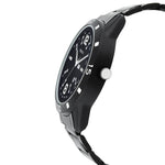 Black Metal Analog Watch for Men