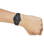 Black Metal Analog Watch for Men