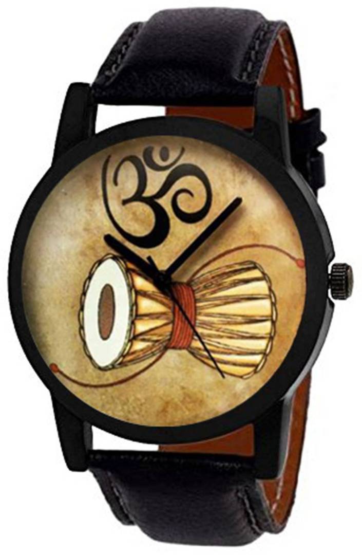 Combo of Damru Mahadev Edition Analog Watch With Aux Cable , OTG Adapter And Earphone Without Mic