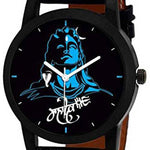 Combo of BLUE MAHADEV Edition Analog watch With Aux Cable , OTG Adapter And Earphone Without Mic