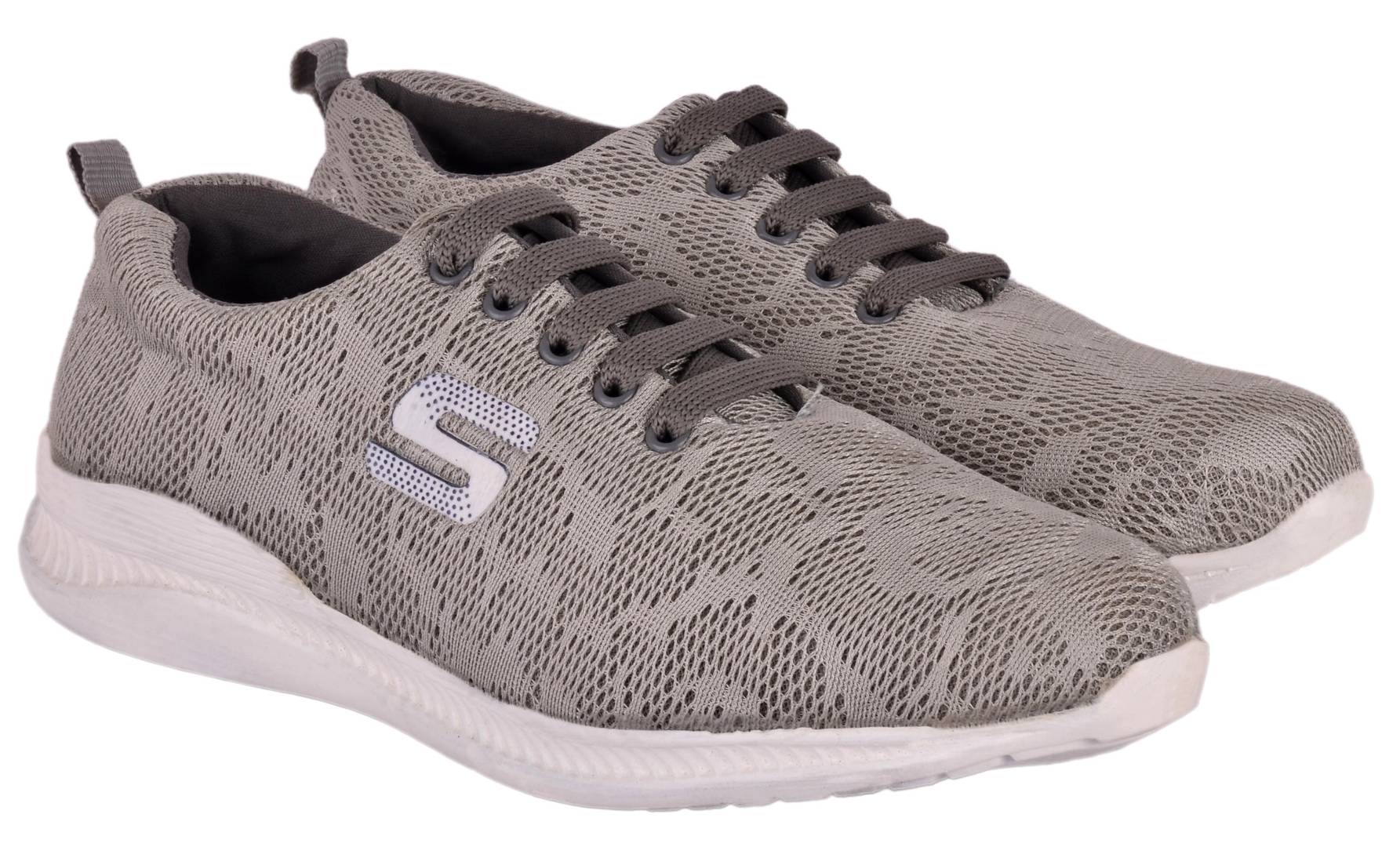 Unique Grey Mesh Sports Running Shoes for Mens
