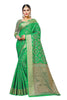 Green Woven Design Cotton Silk Saree with Blouse piece