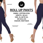 Women's Cotton Lycra Roll Up Pants