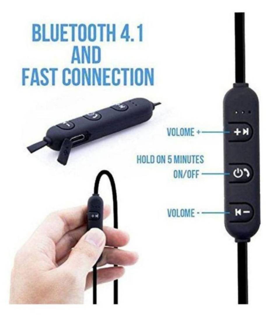 Magnetic In Ear Neckband Wireless Handsfree Earphones Bluetooth headphone With Mic