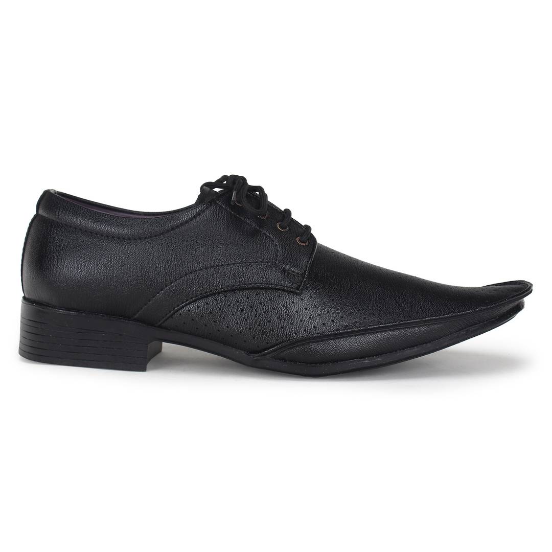 Elegant Black Synthetic Leather Formal Shoe