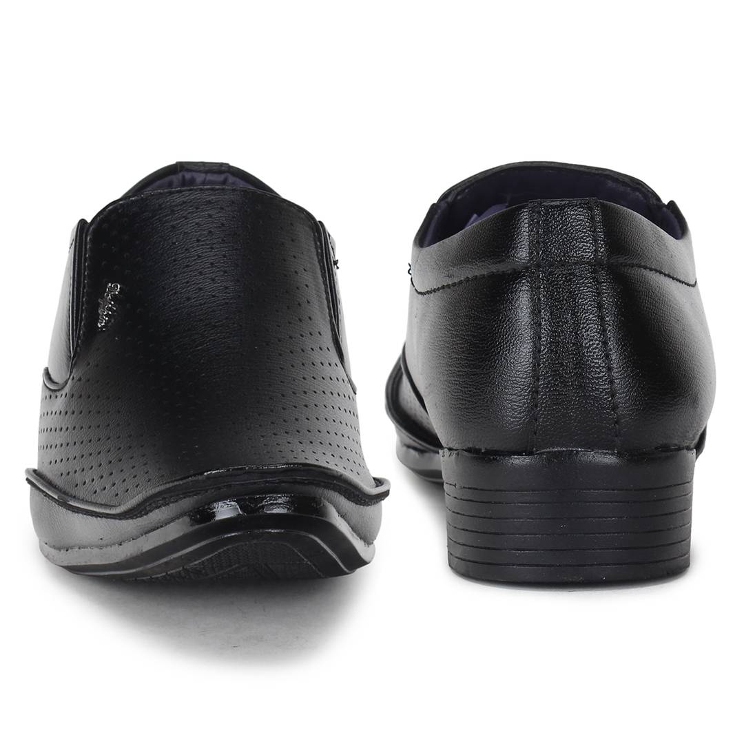 Elegant Black Synthetic Leather Formal Shoe