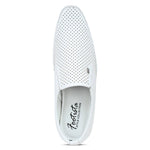 Elegant White Synthetic Leather Formal Shoe