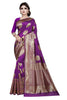 Purple Jacquard Art Silk Saree with Blouse piece