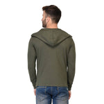 Men's Olive Cotton Solid Shrug