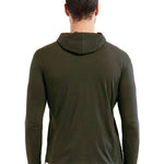 Men's Olive Cotton Solid Shrug