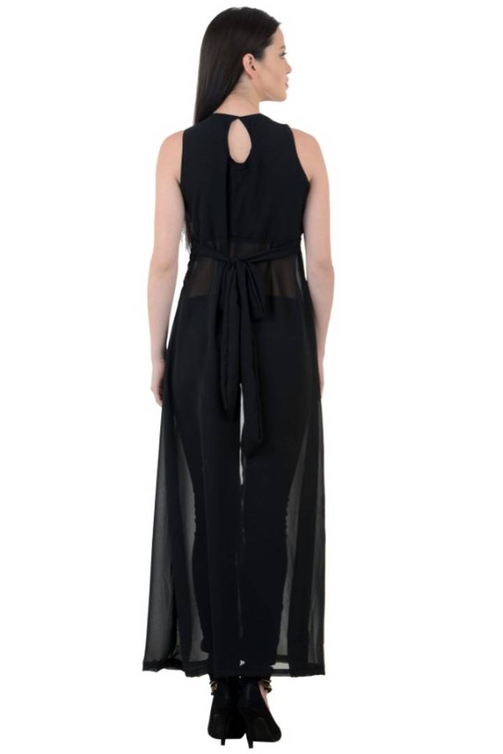 Black Padded Long Dress