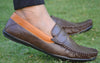 Elegant Coffee Solid Synthetic Leather Men's Loafers