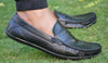 Elegant Black Solid Synthetic Leather Men's Loafers