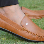 Elegant Brown Solid Synthetic Leather Men's Loafers